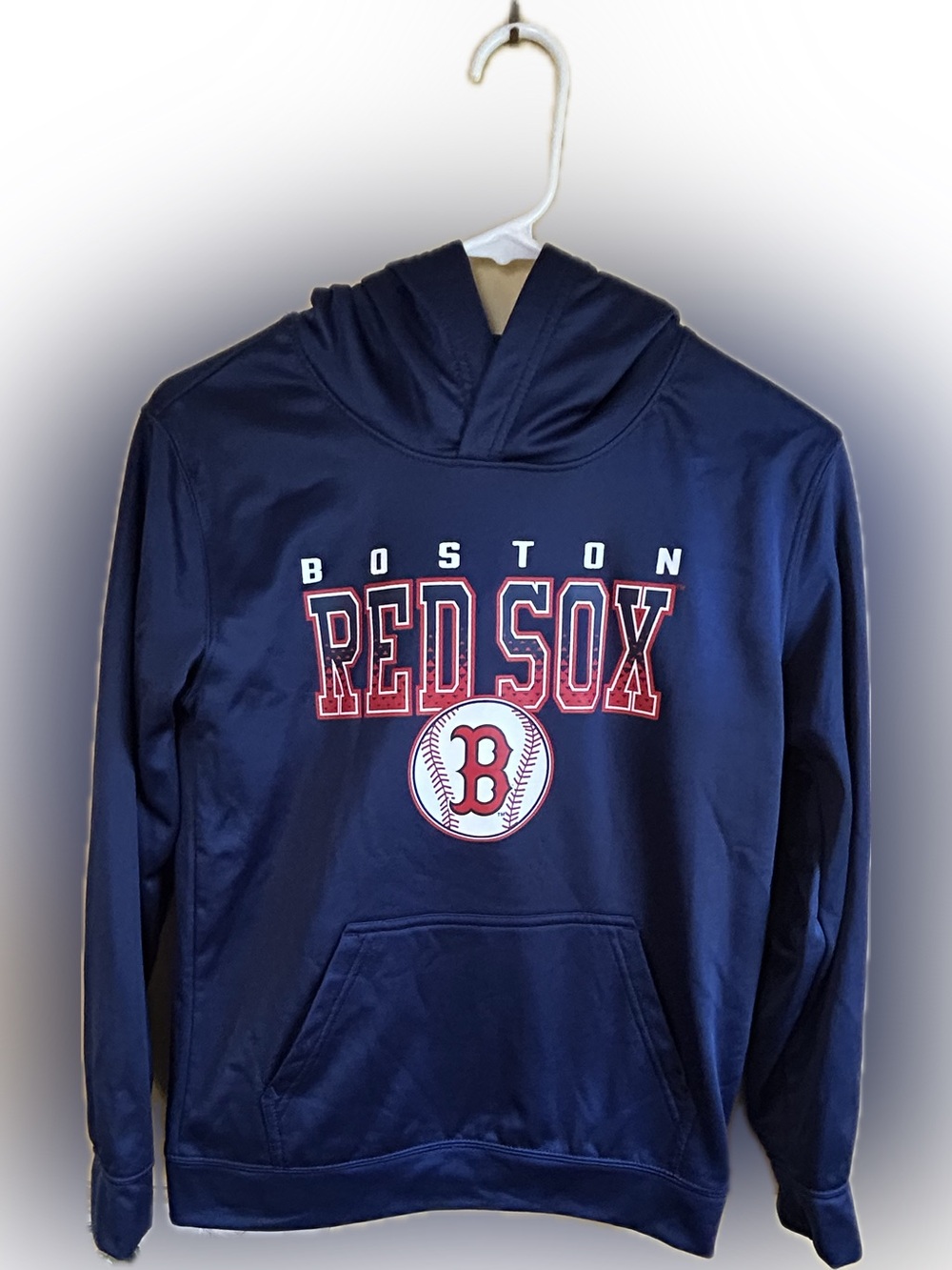 Youth Boston Red Sox Navy Hooded Pullover Sweatshirt size medium